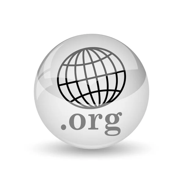 Org Εικονίδιο Κουμπί Internet Στο Λευκό Backgroun — Φωτογραφία Αρχείου