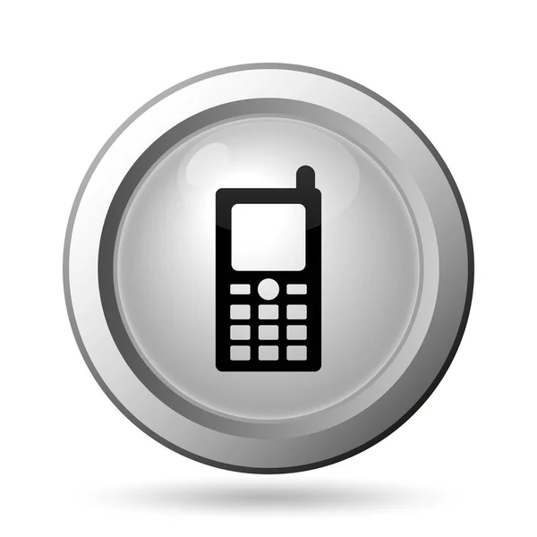 携帯電話のアイコン 白い背景の上のインター ネット ボタン — ストック写真
