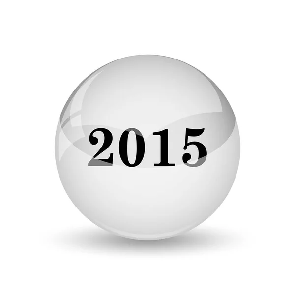 Année 2015 Icône Bouton Internet Sur Fond Blanc — Photo