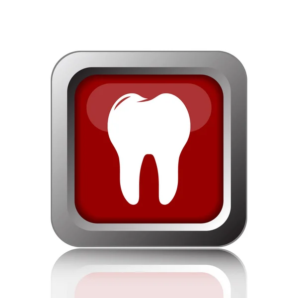 Tooth Icon Internet Button White Backgroun — Stock Photo, Image