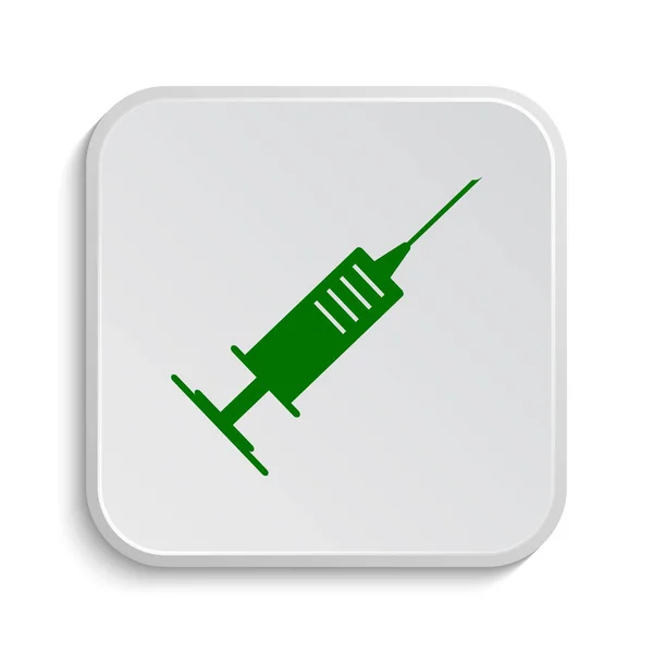 Syringe Icon Internet Button White Background — Stock Photo, Image