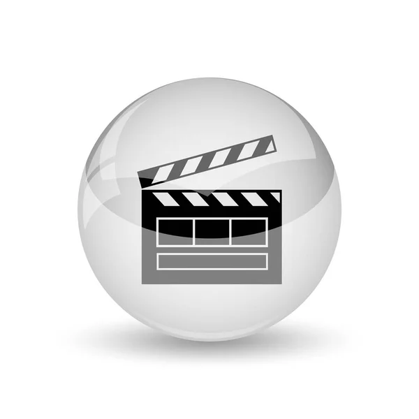 Movie Icon Internet Button White Backgroun — Stock Photo, Image