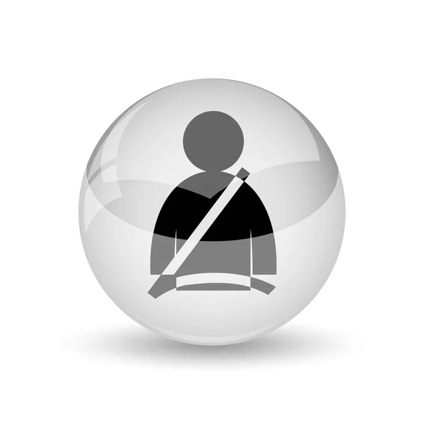 Safety Belt Icon Internet Button White Backgroun — Stock Photo, Image