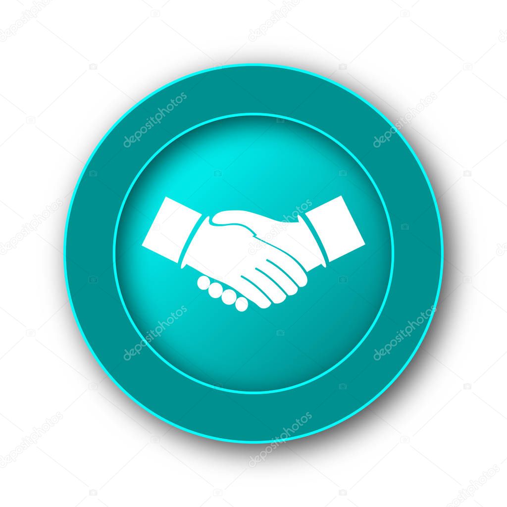 Agreement icon. Internet button on white backgroun