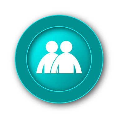 Forum simgesi. Beyaz adam Internet düğmesini