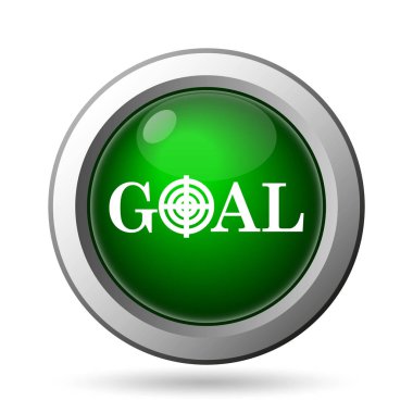 Hedef simgesi. Beyaz adam Internet düğmesini