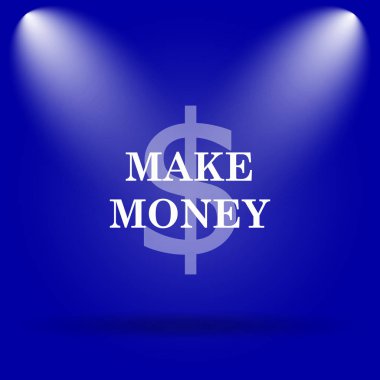 Yapmak para kutsal kişilerin resmi. Mavi arka plan üzerinde düz simgesi