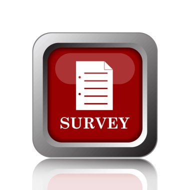 Anket simgesi. Beyaz adam Internet düğmesini