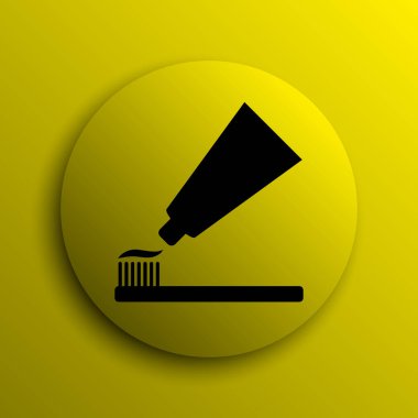 Diş yapıştırın ve fırça simgesini