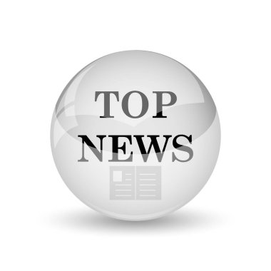 En iyi haber simgesi. Beyaz adam Internet düğmesini