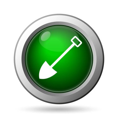 Kürek simgesi. Beyaz adam Internet düğmesini