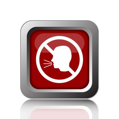 Konuşan bir simge yoktur. Beyaz adam Internet düğmesini