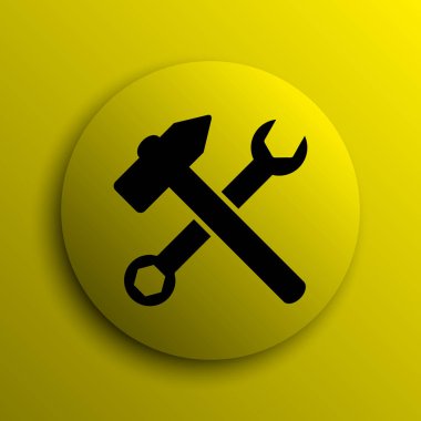 Araçlar simgesi. Sarı Internet düğmesi