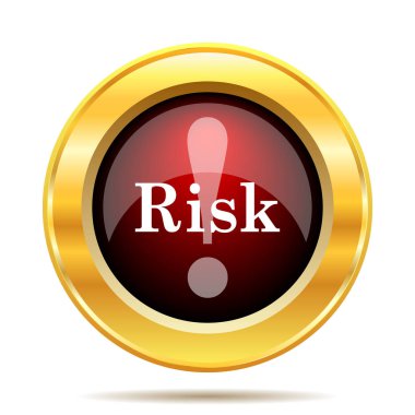 Risk simgesi. Beyaz arka plan üzerinde Internet düğmesi