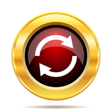 Yeniden iki ok simgesi. Beyaz arka plan üzerinde Internet düğmesi