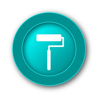 Silindir simgesi. Beyaz adam Internet düğmesini