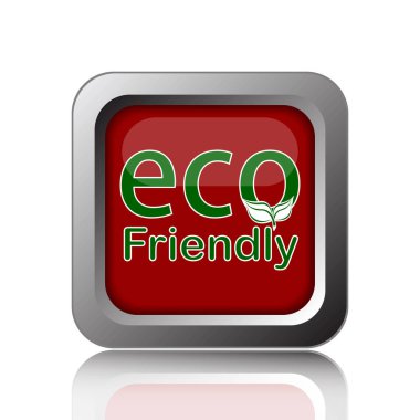 Eco dostu simgesi. Beyaz adam Internet düğmesini