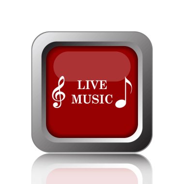 Canlı müzik simgesi. Beyaz adam Internet düğmesini