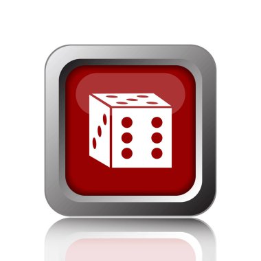 Zar simgesi. Beyaz adam Internet düğmesini