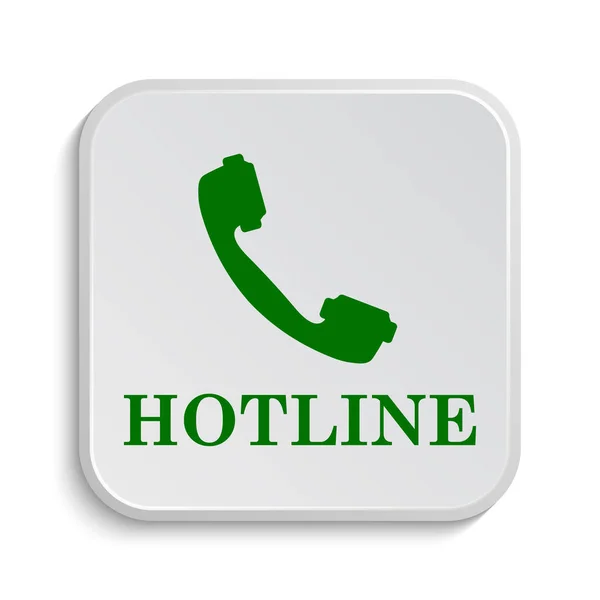 Hotline Pictogram Internet Knop Witte Achtergrond — Stockfoto