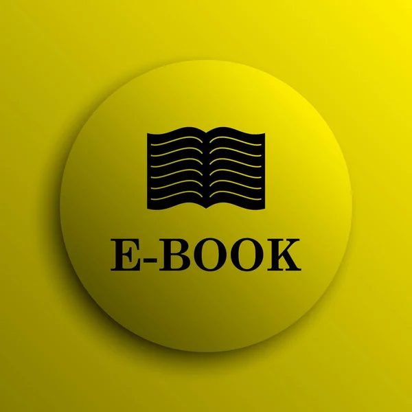 Εικονίδιο Book Κίτρινο Κουμπί Στο Διαδίκτυο — Φωτογραφία Αρχείου