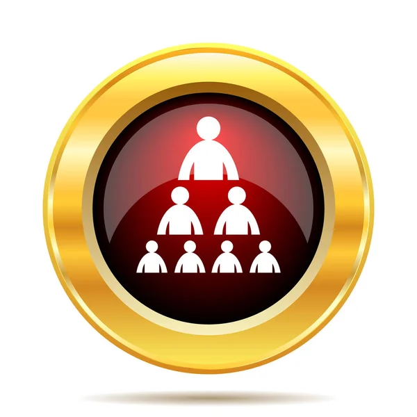 Organizational chart with people icon — Stock Photo, Image