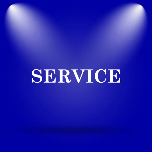 Service Symbol Flaches Symbol Auf Blauem Hintergrund — Stockfoto