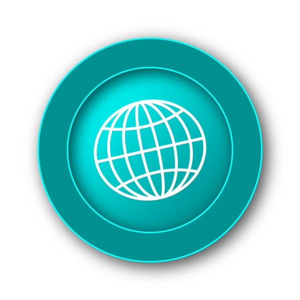 Globe icon. Internet button on white backgroun