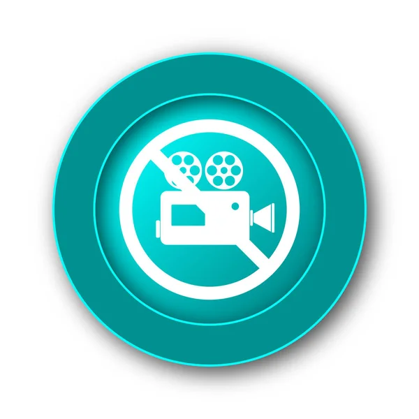 Video camera icon. Internet button on white backgroud