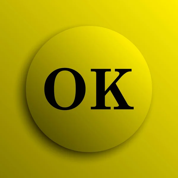 Иконка Желтая Кнопка — стоковое фото