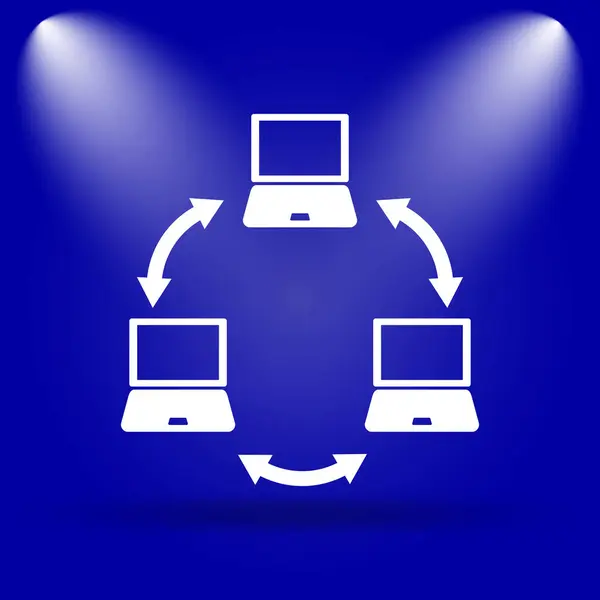 Icono de red informática — Foto de Stock