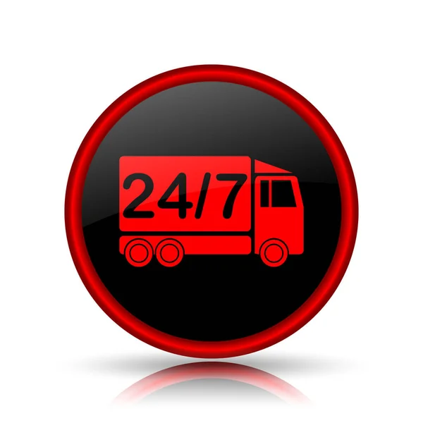 24 7 icono de camión de entrega —  Fotos de Stock