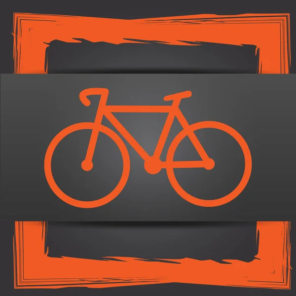 Ícone Bicicleta Botão Internet Fundo Cinza — Fotografia de Stock