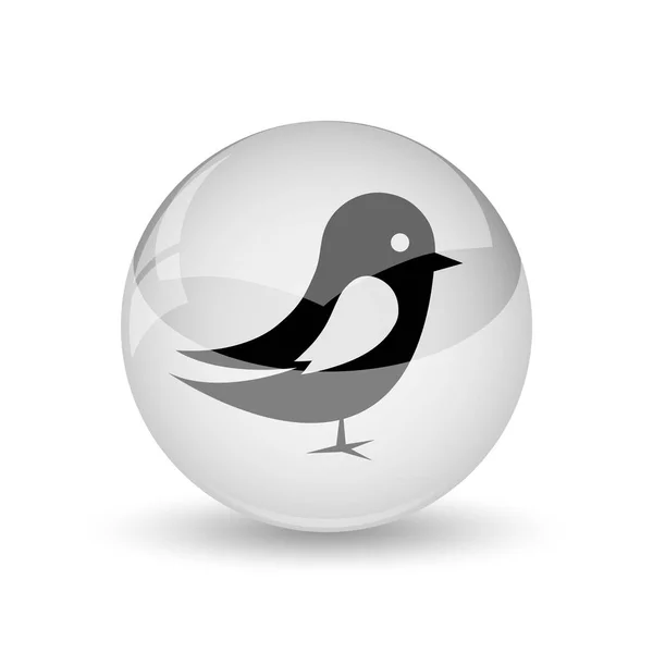 Ikon Burung Tombol Internet Pada Backgroun Putih — Stok Foto