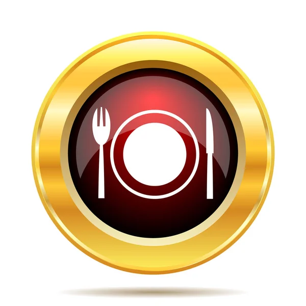 Restaurant Ikone Internet Taste Auf Weißem Hintergrund — Stockfoto