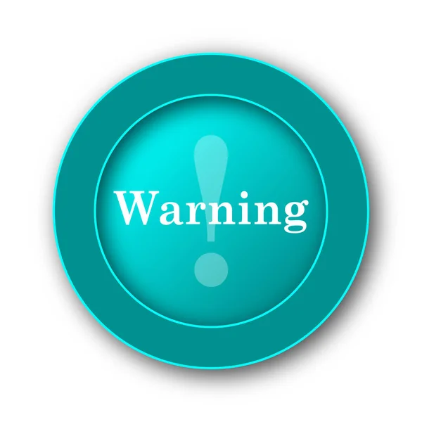 Warning Icon Internet Button White Backgroun — Stock Photo, Image