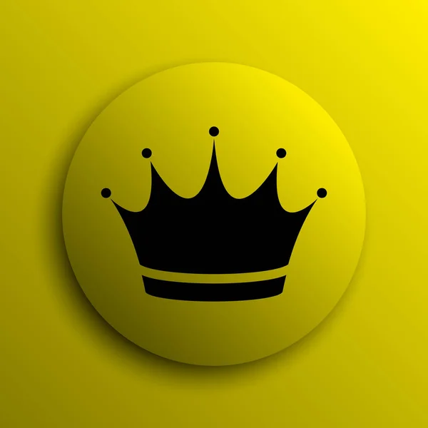 Crown Icon Yellow Internet Button — Stock Photo, Image