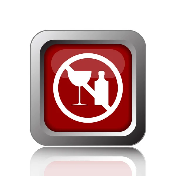 Alcohol Icon Internet Button White Backgroun — Stock Photo, Image