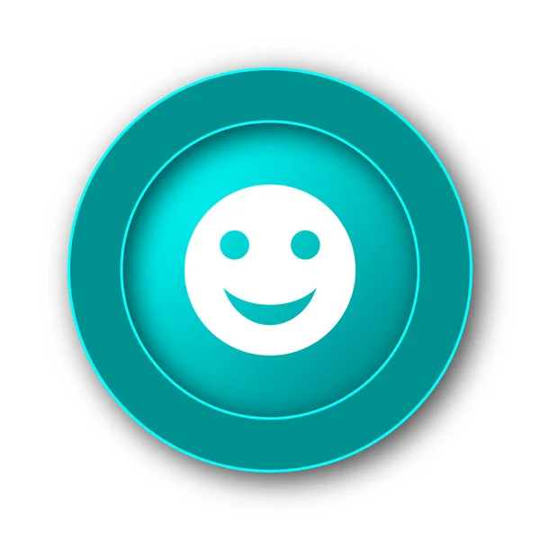 Smiley Icoon Internet Knop Witte Pagina — Stockfoto