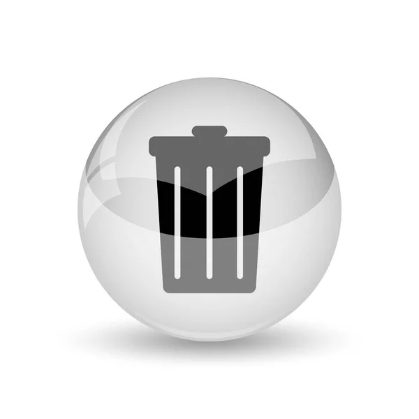 Bin Icon Internet Button White Backgroun — Stock Photo, Image