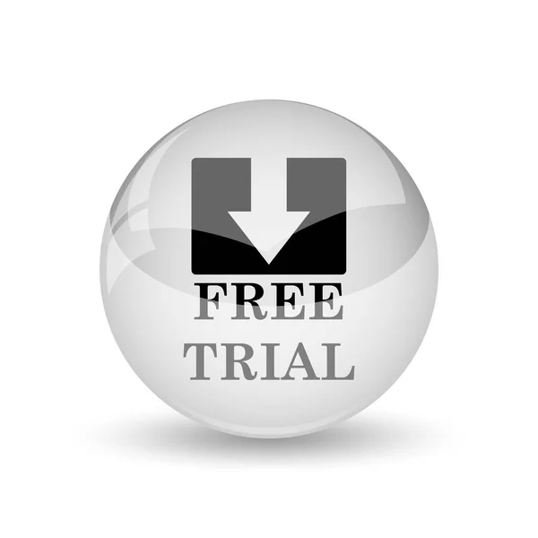 Free Trial Icon Internet Button White Backgroun — Stock Photo, Image