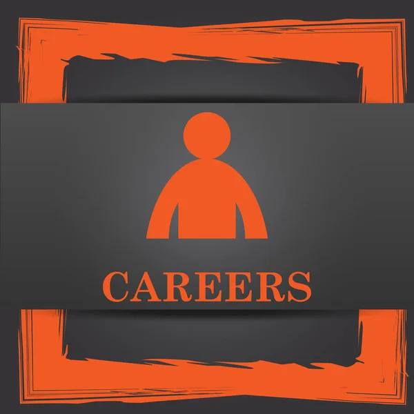 Careers Icon Internet Button Grey Background — Stock Photo, Image