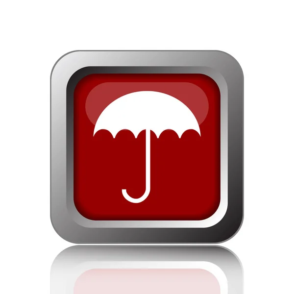 Icône Parapluie Bouton Internet Sur Fond Blanc — Photo