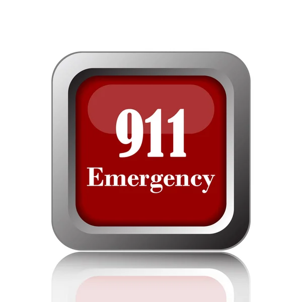 Icône Urgence 911 Bouton Internet Sur Fond Blanc — Photo