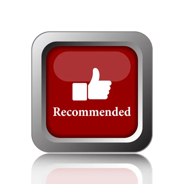 Recommended Icon Internet Button White Backgroun — Stock Photo, Image