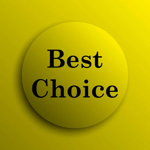 Лучший Выбор Значок Желтая Кнопка — стоковое фото
