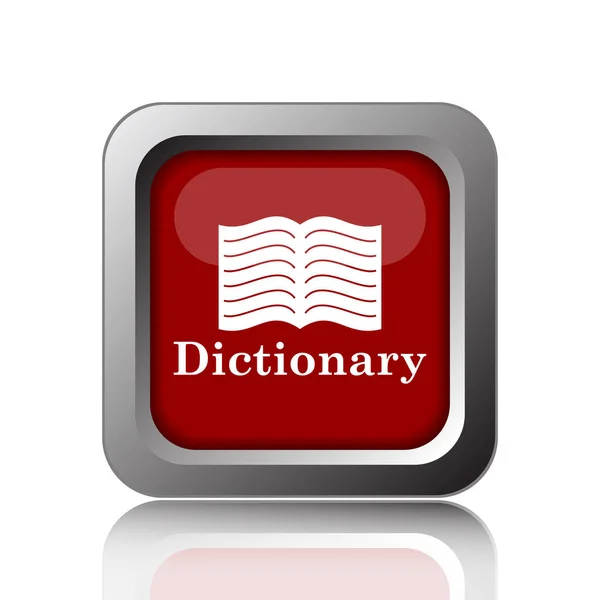 Dictionary Icon Internet Button White Backgroun — Stock Photo, Image