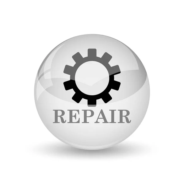 Reparatie Pictogram Internet Knop Witte Pagina — Stockfoto