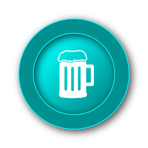 Beer Icon Internet Button White Backgroun — Stock Photo, Image