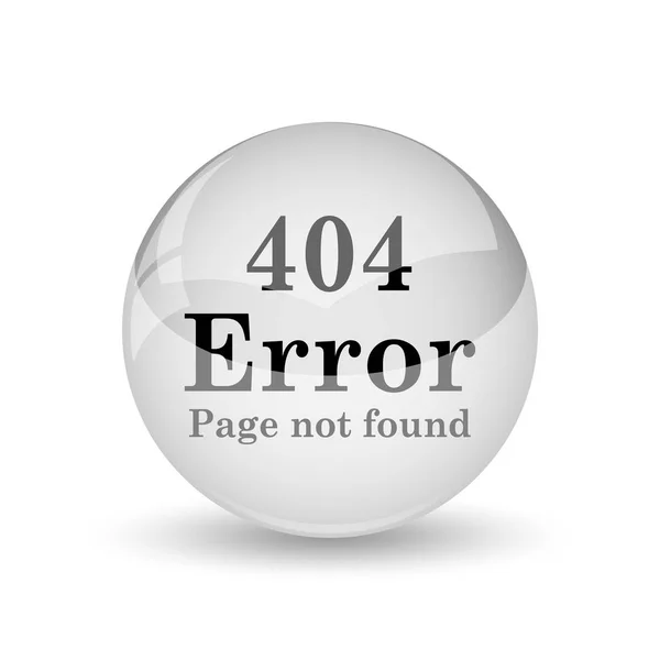 Ícone Erro 404 Botão Internet Backgroun Branco — Fotografia de Stock